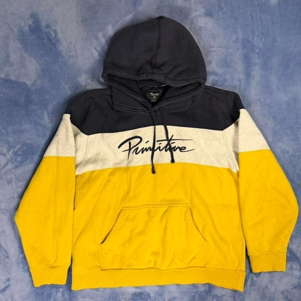 Primitive Skateboarding‎ yellow and black hoodie Size XL